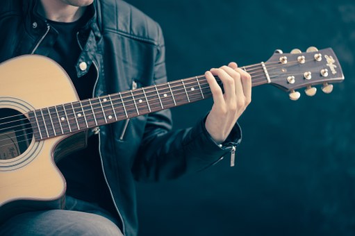 playing guitar